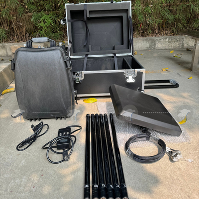 Interferência 2KM Mochila Drone Jammer Omnidireccional 360 UAV Jammer de sinal