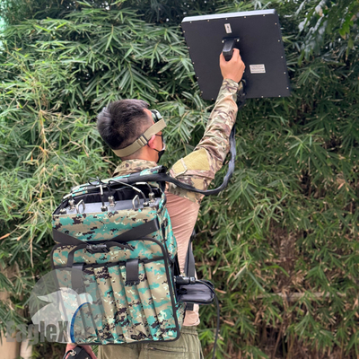 Camuflagem Mochila Drone Jammer 2KM ~ 2.5KM Anti Drone Jammer Bloqueador de sinal
