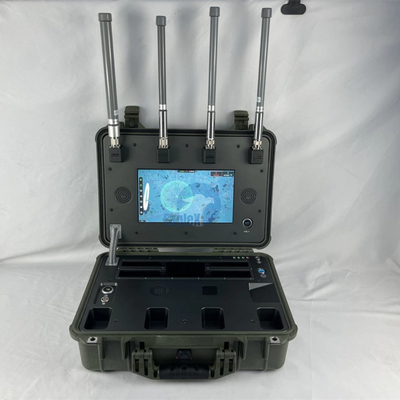 5KM~10KM 360° Espaço Aéreo Completo IP66 Nível de Proteção 900M 1.4G 2.4G 5.2G 5.8GHz 10 Horas Operação Detecção por Detector de Drones