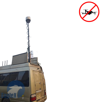 5KM Contra Drone System 30MHz-6GHz UAV FPV Solução de interferência