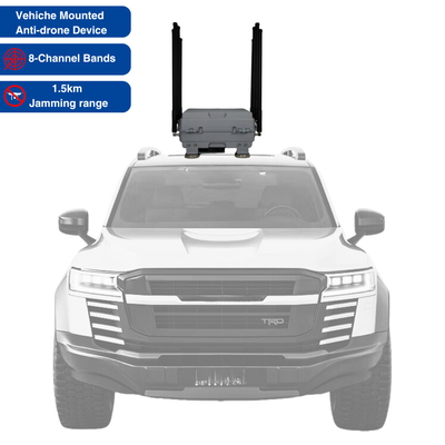 Caixa de interferência magnética anti-drone montada no veículo com faixas de 8 canais para interferência de drones FPV