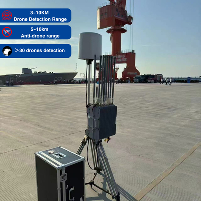 Detector de drones de nível de proteção IP66 para cobertura de larga frequência e alta precisão na vigilância por rádio passiva