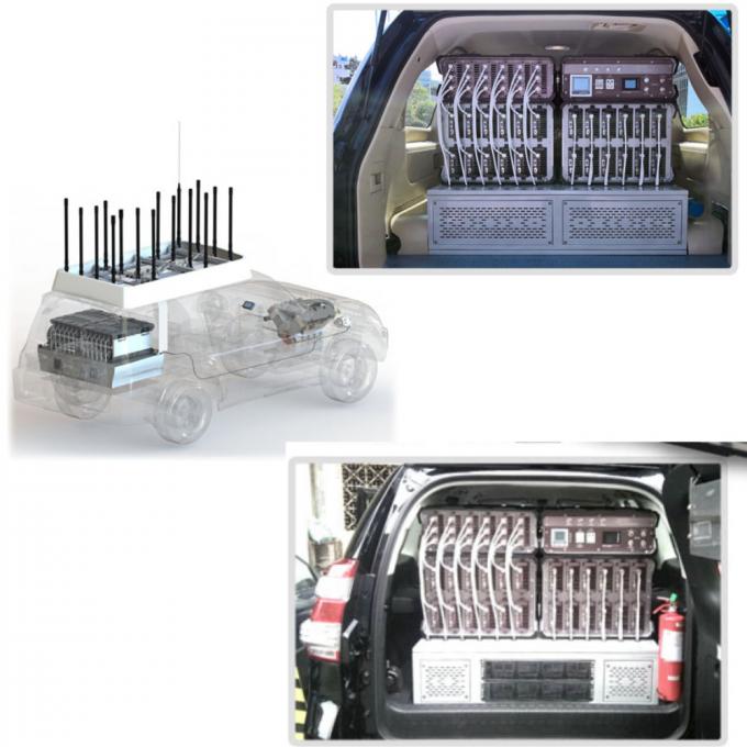 Militar e Polícia Anti Drone RF Amplificador 50MHz-6GHz Veículo Montado Drone Mobile Jammer 0