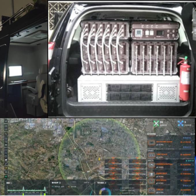 SUV Veículo Drone Jammer 8KM Detecção FPV 3KM Contramedida Anti Drone Solução 0