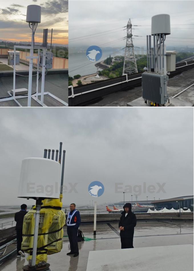 LZ998 Detector de Drone Fixo Detecção passiva Frequência total 30MHz-6GHz Identificação precisa IP66 Leve 1